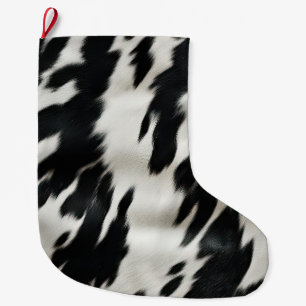 Western Farm Cowhide  Large Christmas Stocking