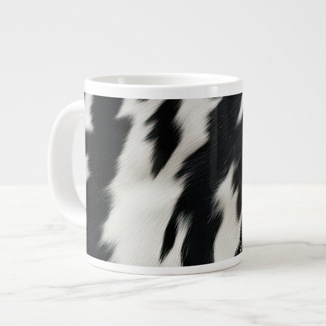 Western Farm Cowhide  Large Coffee Mug (Front Left)