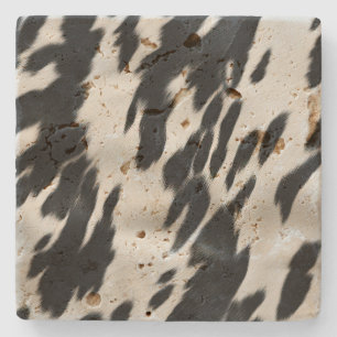 Western Farm Cowhide Stone Coaster