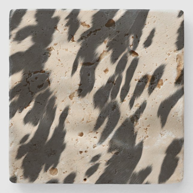 Western Farm Cowhide  Stone Coaster (Front)