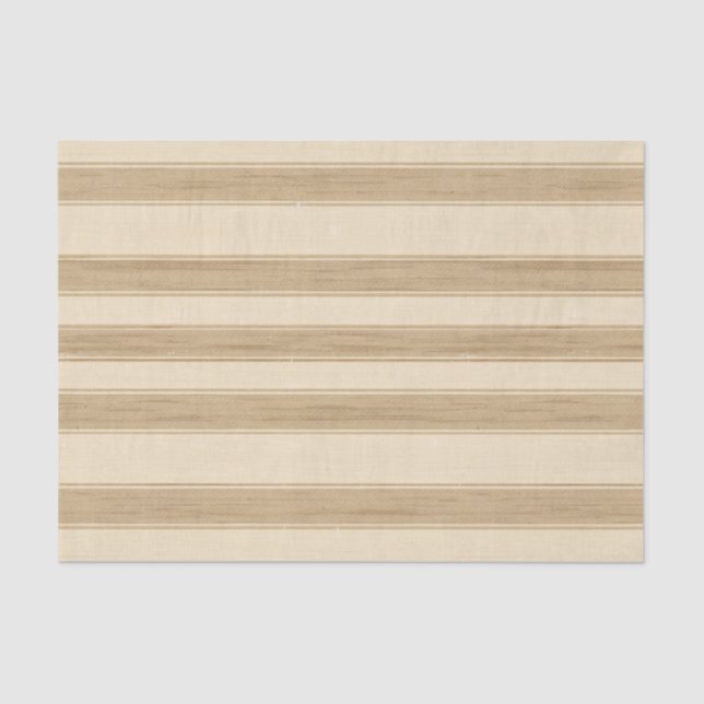 Western Farm Cream Stripes Birthday Tissue Paper (Front)