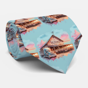 Western Farm Ranch Cattle Auction Barn Tie