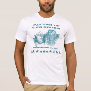 Western Father of the Groom Wedding Party T-Shirts