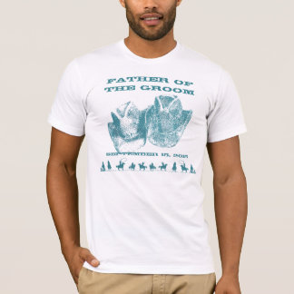 Western Father of the Groom Wedding Party T-Shirts