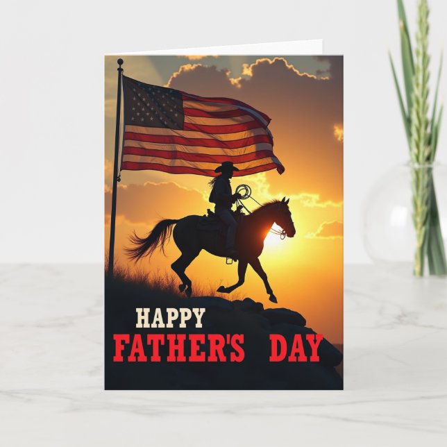 Western Fathers Day Art Card (Front)