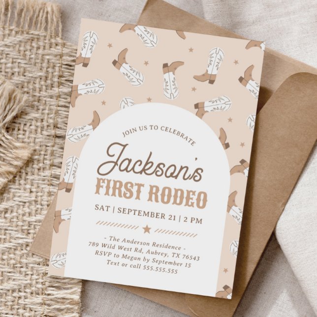 Western First Rodeo Birthday Invitation (Creator Uploaded)