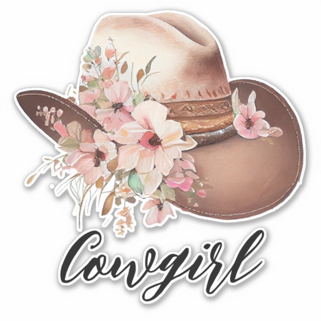 Western Floral Cowgirl Hat (Front)