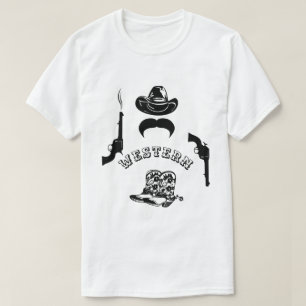 Western funny, unique, elegant, customisable T-Shirt
