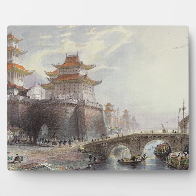 Western Gate of Peking, c.1850 (colour litho) Plaque (Front)