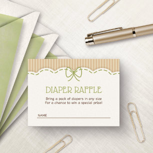 Western Gender Neutral Baby Shower Diaper Raffle Enclosure Card