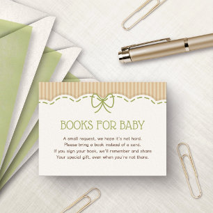 Western Gender Neutral Shower Books for Baby Enclosure Card