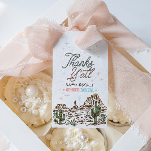 Western Gender Reveal Cowboy or Cowgirl Gift Tags