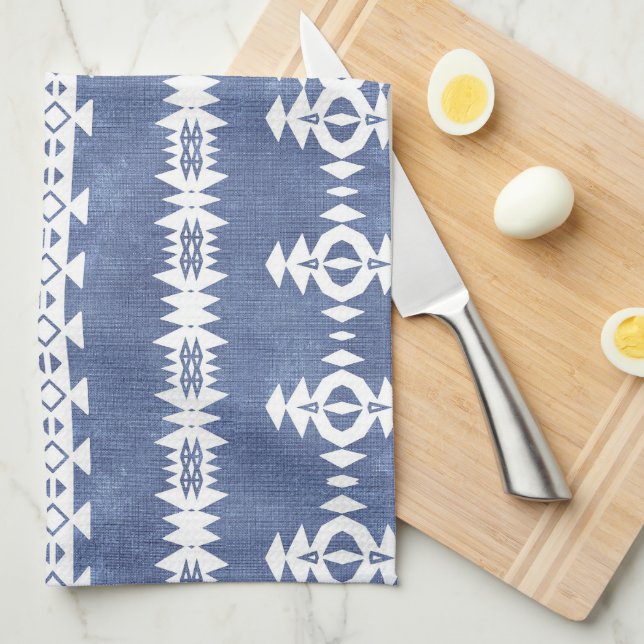 Western Geo Pattern Tea Towel (Quarter Fold)