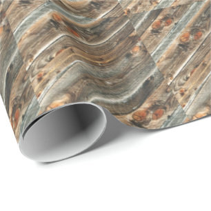 Western Gift Wrapping Paper Barn Wood