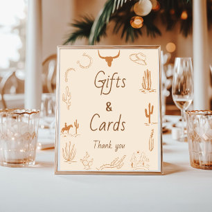 Western Gifts and Cards Bridal Shower  Sign