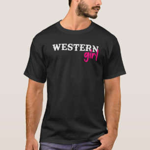 Western Girl Horse Equestrian Western Rider Rodeo T-Shirt