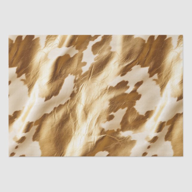 Western Gold Cream Cowhide Tissue Paper (Front)