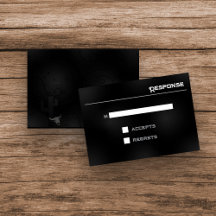Western Goth Wedding Stationery Response Card