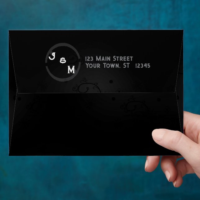 Western Goth Wedding Suite Envelope 5x7 (Hand)