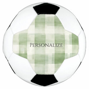 Western Green Cream Plaid Stripes   Football