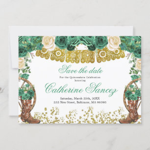 Western Green Hunter Charra Save The Date Invitation
