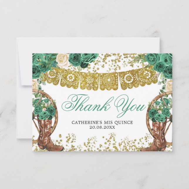 Western Green Hunter Charra Thank You Card (Front)