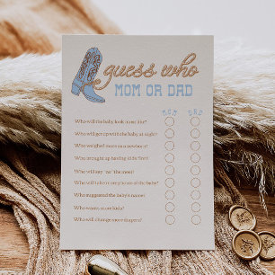 Western Guess Who Baby Shower Game
