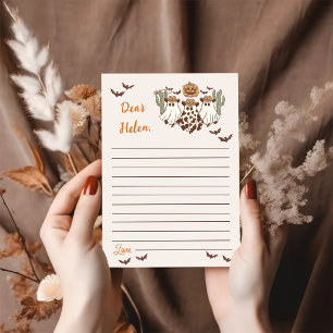 Western Halloween Cowboy Birthday Party Thank You Card