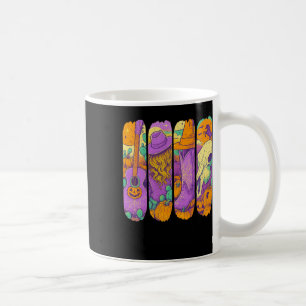 Western Halloween Cowgirl Pumkin Guitar Boots Cow Coffee Mug