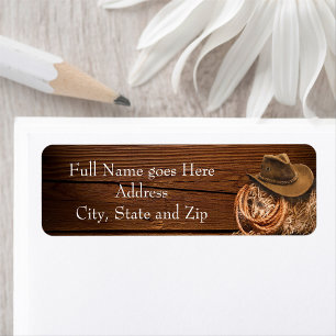 Western Hat and Lasso Graduation return address