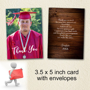 Western Hat - Lasso Graduation Thank You card