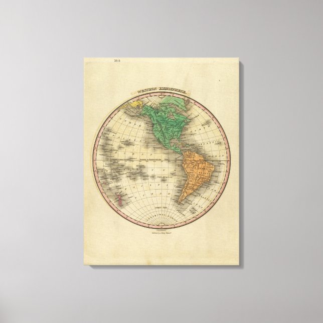 Western Hemisphere 2 Canvas Print (Front)