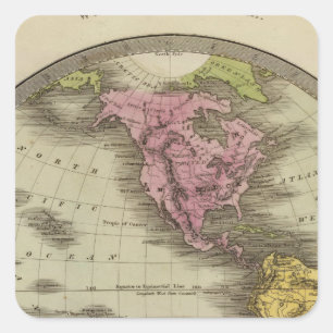 Western Hemisphere 4 Square Sticker