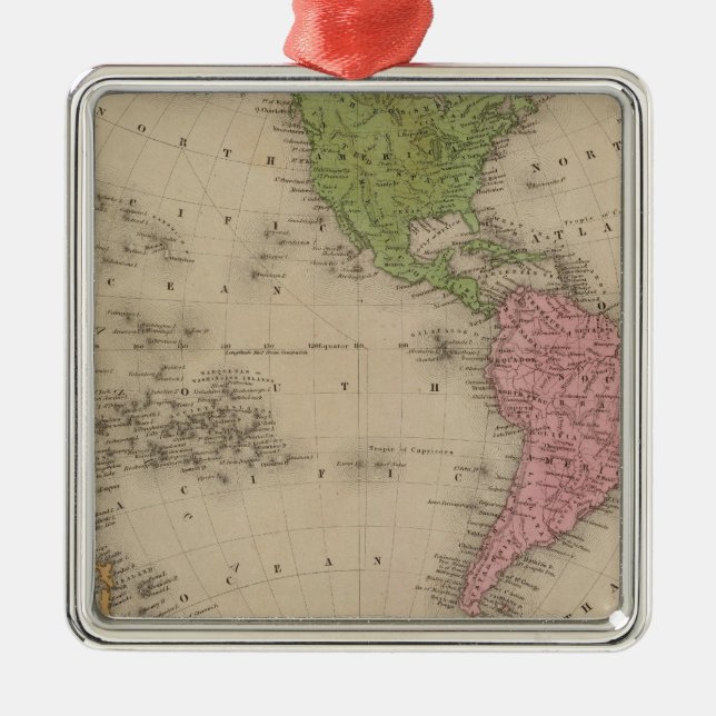 Western Hemisphere 9 Metal Tree Decoration (Front)