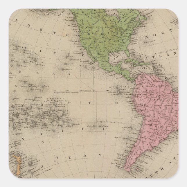 Western Hemisphere 9 Square Sticker (Front)
