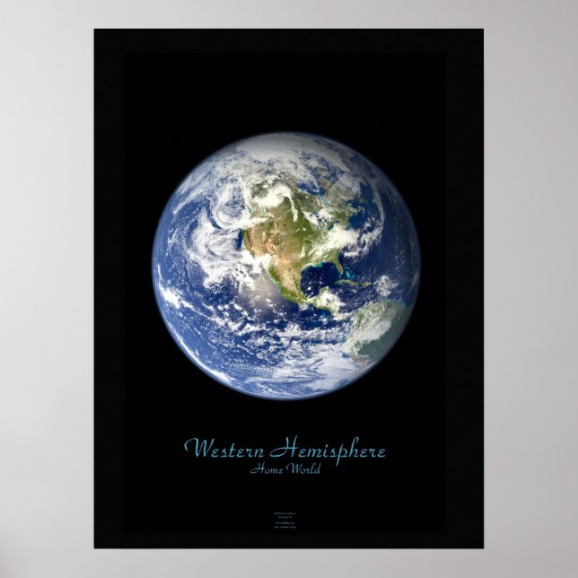 Western Hemisphere satellite poster (Front)