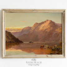 Western Highland Landscape Vintage Ranch Painting