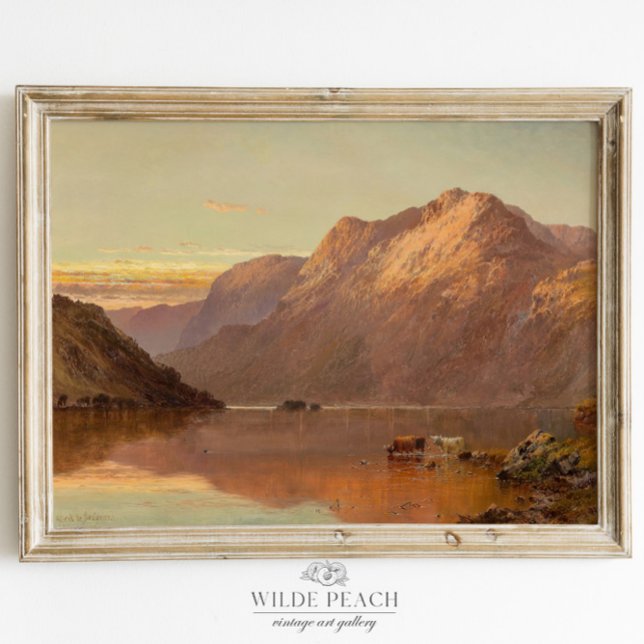 Western Highland Landscape Vintage Ranch Painting Poster (Creator Uploaded)