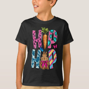 Western Hip Hop Bunny And Carrot Happy Easter Day T-Shirt