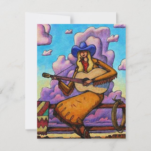 WESTERN HOEDOWN SWEET SIXTEEN 16 PARTY INVITATION (Front)