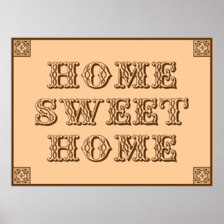 Western Home Sweet Home Poster