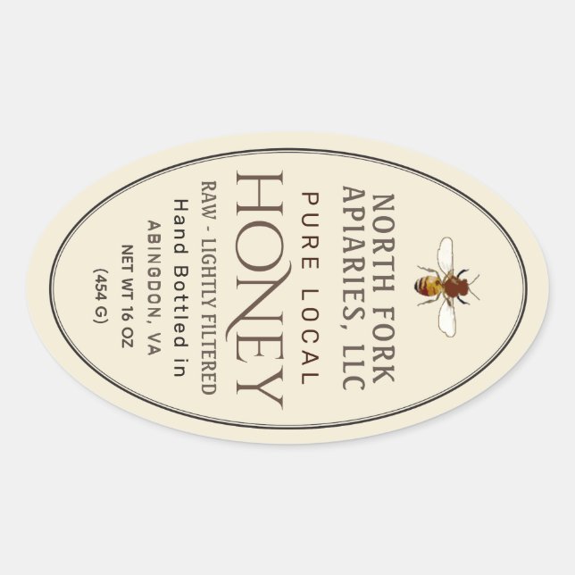 Western Honeybee 16 oz Queenline Jar Honey Label (Front)