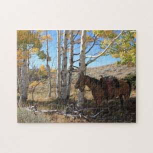 Western Horse Autumn Aspen Puzzle