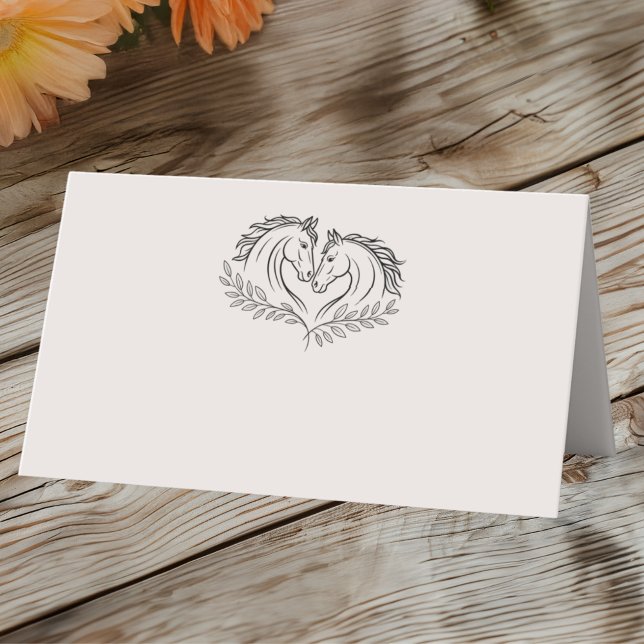 Western Horse Elegant Rustic Country Wedding Place Card (Creator Uploaded)