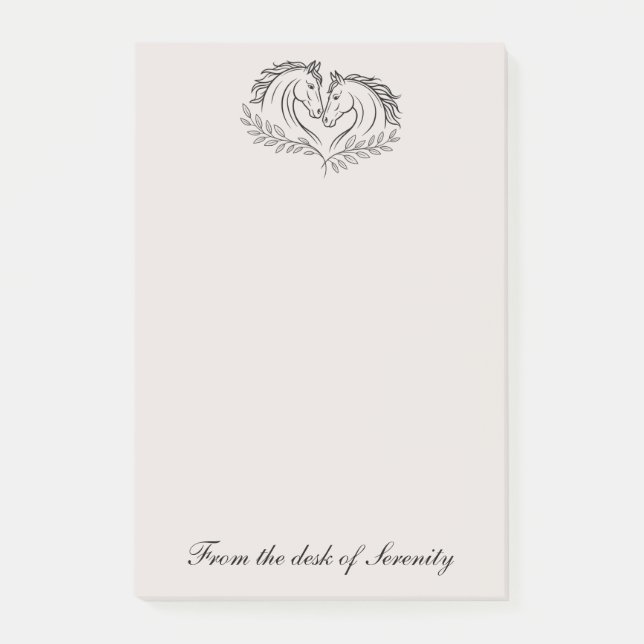 Western Horse Equestrian Country Cowgirl Cowboy Post-it Notes (Front)