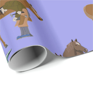 Western Horse Farrier With Horses Wrapping Paper