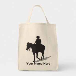 Western Horse & Rider Tote Bag