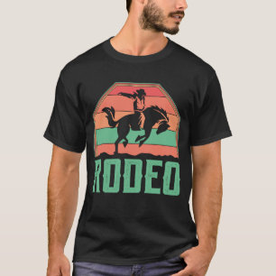 Western Horse Riding Rodeo Rider Cowboy Vintage Re T-Shirt