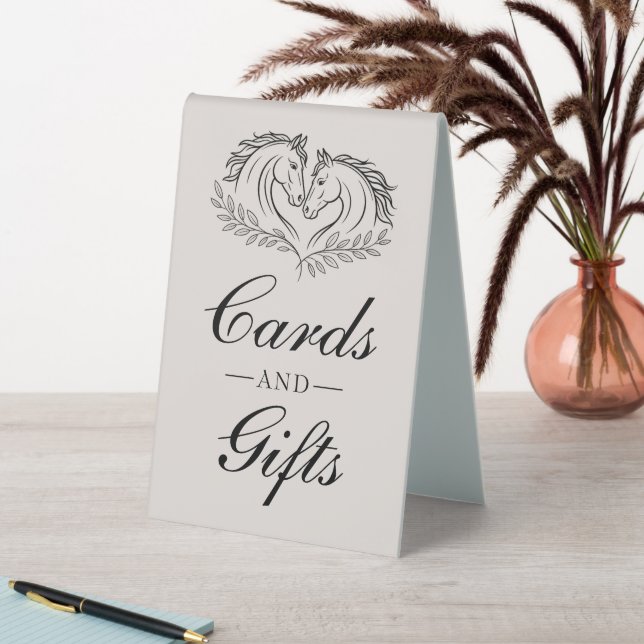 Western Horse Rustic Elegant Wedding Cards & Gifts (In SItu (Table))