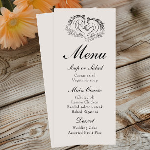 Western Horse Rustic Farm Elegant Country Wedding Menu